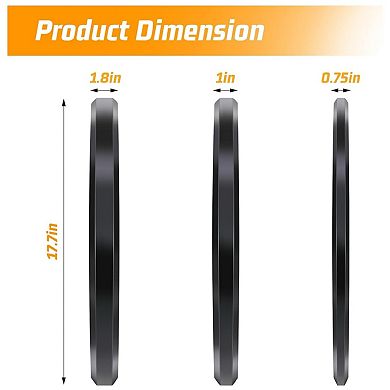 6 Pcs TrailBlaze Bumper Plate, Rubber Weight Plates for Strength Training & Weightlifting