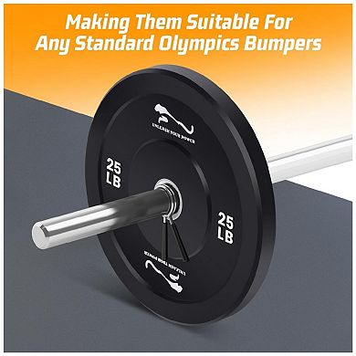 6 Pcs TrailBlaze Bumper Plate, Rubber Weight Plates for Strength Training & Weightlifting