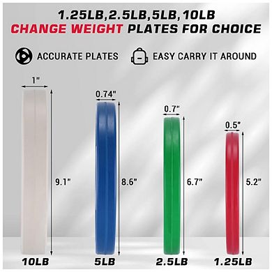 2 In Change Plates 1.25LB 2.5LB 5LB 10LB Fractional Weight Plates,Bumper Plates for Weight Lifting