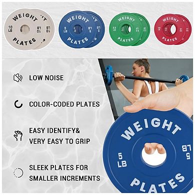 2 In Change Plates 1.25LB 2.5LB 5LB 10LB Fractional Weight Plates,Bumper Plates for Weight Lifting