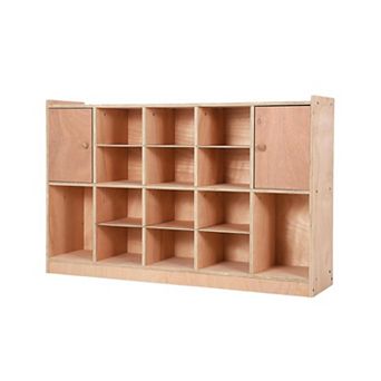 Cubby Tray Storage Cabinet with 2 Doors Wall Mounted Storage Organizer