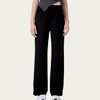 Womens's High Waist Drawstring Wide Leg Sweatpants with Relaxed Fit