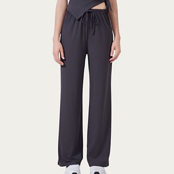 Womens's High Waist Drawstring Wide Leg Sweatpants with Relaxed Fit