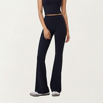 Womens's High Waist Flare Sweatpants with Seamless Stretch Fit