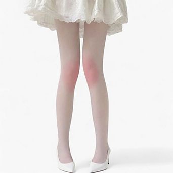 Women's Sheer Gradient Tights with Soft Blush Tone and Smooth Stretch Fit