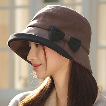 Women's Bucket Hat with Cute Bow Detail