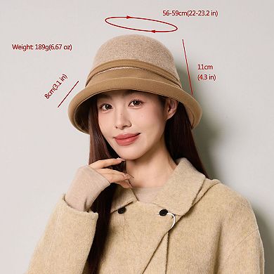 Women's Bow-Accented Cloche Hat