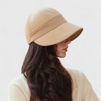Women's Wide Brim Bucket Hat with Contrast Band and Structured Design