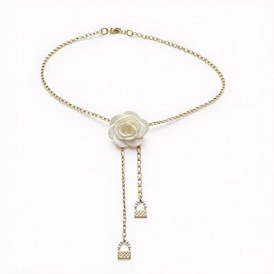 Gold Chain and Rose Pearl Drop Four Strand Adjustable Chain Belt Pearl Belly Chain - Etsy main image 2
