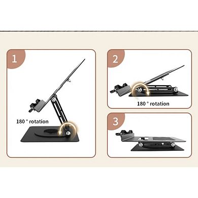 360° Rotating Adjustable Metal Cookbook Stand