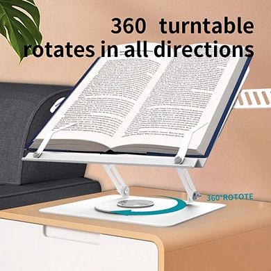 360° Rotating Adjustable Metal Cookbook Stand