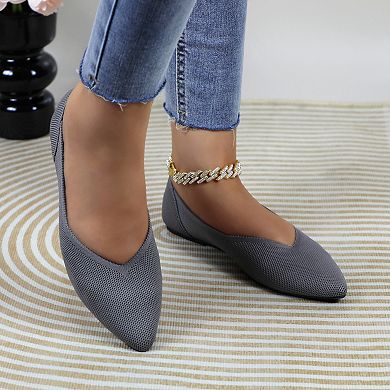Women's Pointed Toe Ballet Flats - Chic, Comfortable, & Versatile Slip-On Shoes
