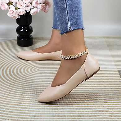 Women's Pointed Toe Ballet Flats - Chic, Comfortable, & Versatile Slip-On Shoes
