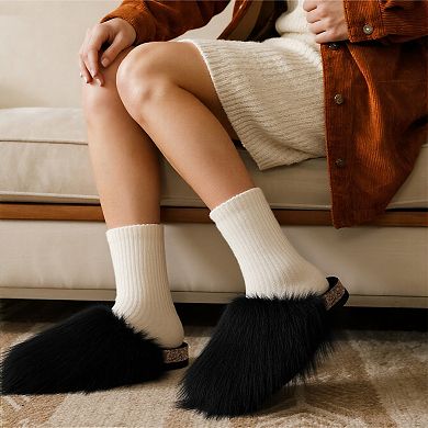 Luxurious Faux Fur Slip-On Sandals for Ultimate Comfort and Style