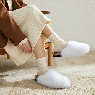 Luxurious Faux Fur Slip-On Sandals for Ultimate Comfort and Style