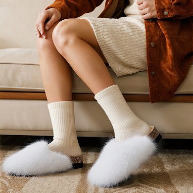 Luxurious Faux Fur Slip-On Sandals for Ultimate Comfort and Style