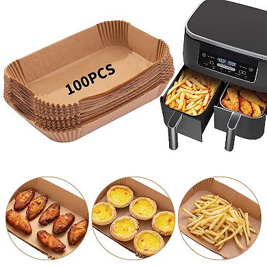 100PCS Air Fryer Disposable Paper Liner Food Grade Parchment Liners