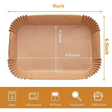 100PCS Air Fryer Disposable Paper Liner Food Grade Parchment Liners