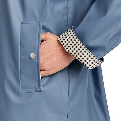 Women's Weathercast Spring Rain Slicker with Hood & Water-Resistant Design