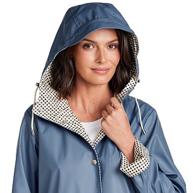 Women's Weathercast Spring Rain Slicker with Hood & Water-Resistant Design
