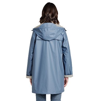 Women's Weathercast Spring Rain Slicker with Hood & Water-Resistant Design