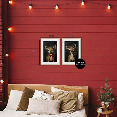 Stupell Home Decor Baby Reindeer Characters Wall Art Set