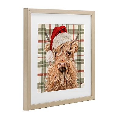 Stupell Home Decor Holiday Wavy Haired Cattle Framed Wall Art