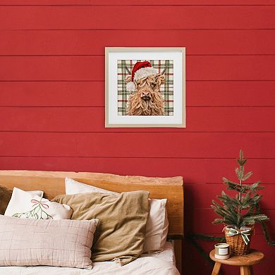 Stupell Home Decor Holiday Wavy Haired Cattle Framed Wall Art