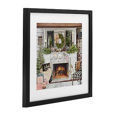 Stupell Home Decor Cozy Fireplace Holiday Wall Art
