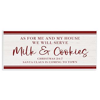 Stupell Home Decor We Will Serve Milk & Cookies Wall Art