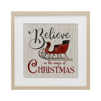 Stupell Home Decor Believe Magic of Christmas Framed Wall Art