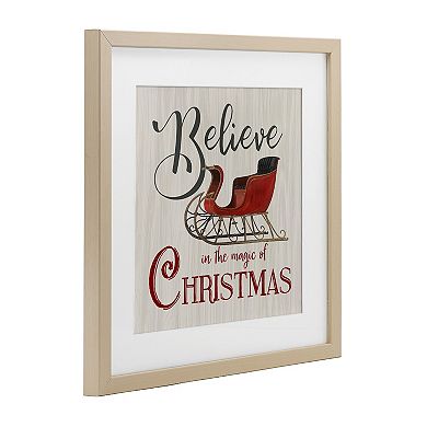 Stupell Home Decor Believe Magic of Christmas Framed Wall Art