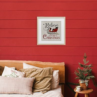 Stupell Home Decor Believe Magic of Christmas Framed Wall Art