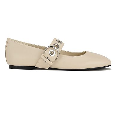 Nine West Kebba Women's Mary Jane Flats with Buckle Detail