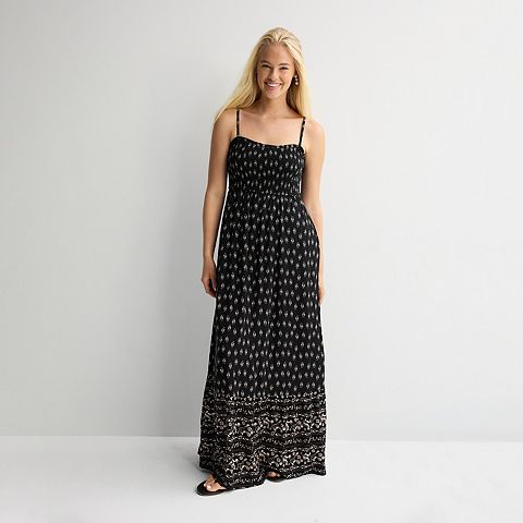Женские платья Pink Juniors' Pink Rose Smocked Maxi Dress