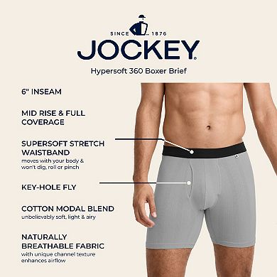 Men's Jockey® 2-Pack Hypersoft 360° 6-Inch Boxer Briefs