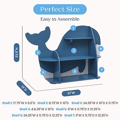 Delta Children Whale Bookcase