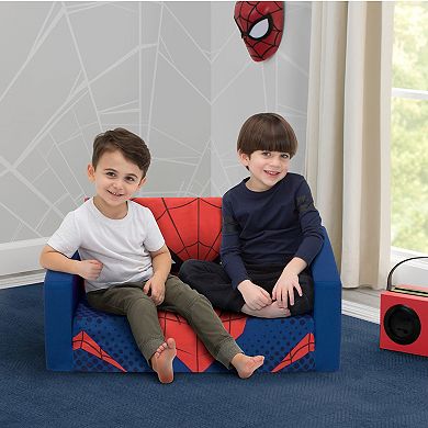 Delta Children Spider-Man Cozee Flip-Out Sofa - 2-in-1 Convertible Sofa to Lounger