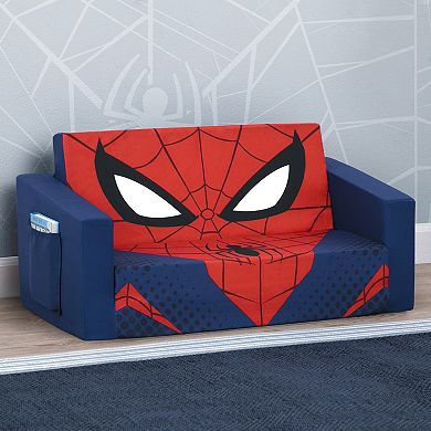 Delta Children Spider-Man Cozee Flip-Out Sofa - 2-in-1 Convertible Sofa to Lounger