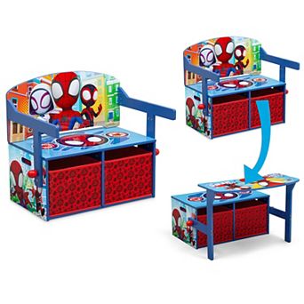 Delta Children Spidey & His Amazing Friends Kids Convertible Activity Bench