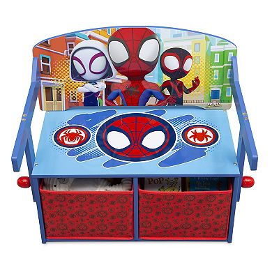 Delta Children Spidey & His Amazing Friends Kids Convertible Activity Bench