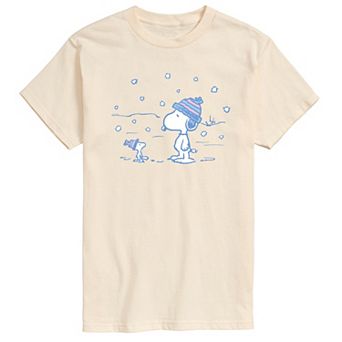 Big & Tall Peanuts Snoopy & Woodstock Snow Graphic Tee