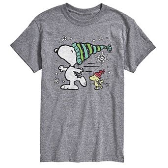 Big & Tall Peanuts Snoopy & Woodstock Ice Skating Graphic Tee