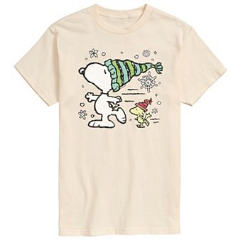 Big & Tall Peanuts Snoopy & Woodstock Ice Skating Graphic Tee