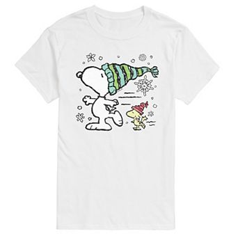 Big & Tall Peanuts Snoopy & Woodstock Ice Skating Graphic Tee