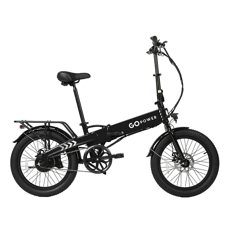 Gopowerbike GoVolt 20-inch Folding Electric Bike, Black