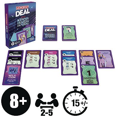 Monopoly Deal K-Pop Demon Hunters Card Game by Hasbro