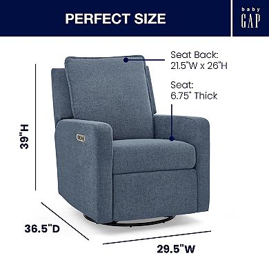 BabyGap Harlowe Power Recliner with USB/C Charging Rocking Chair