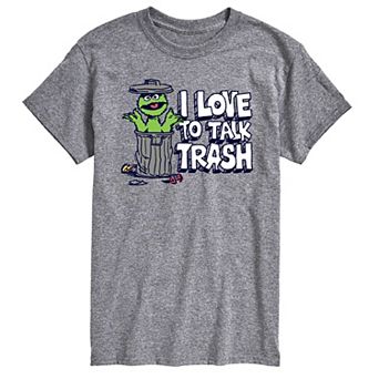 Big & Tall Sesame Street Oscar The Grouch I Love To Talk Trash Graphic Tee