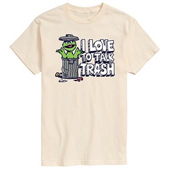 Big & Tall Sesame Street Oscar The Grouch I Love To Talk Trash Graphic Tee